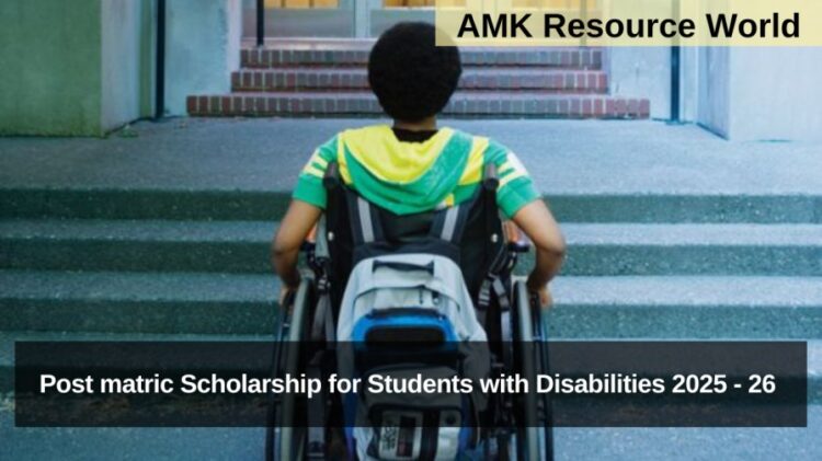 Post matric Scholarship for Students with Disabilities 2025 - 26 Applications Open