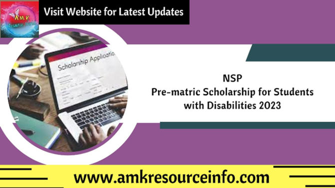 Pre-matric Scholarship for Students with Disabilities 2023