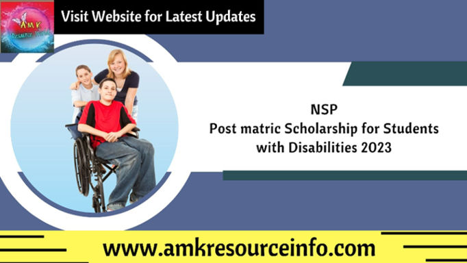 Post matric Scholarship for Students with Disabilities 2023 - 24