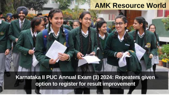 Karnataka II PUC Annual Exam (3) 2024: Repeaters given option to register for result improvement