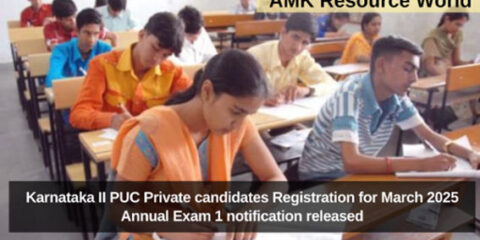 Karnataka II PUC Private candidates Registration for March 2025 Annual Exam 1 notification released