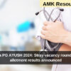 Karnataka PG AYUSH 2024: Stray vacancy round final seat allotment results announced