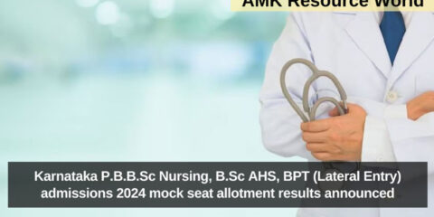 Karnataka P.B.B.Sc Nursing, B.Sc AHS, BPT (Lateral Entry) admissions 2024