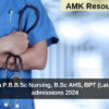 Karnataka P.B.B.Sc Nursing, B.Sc AHS, BPT (Lateral Entry) admissions 2024