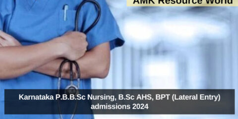 Karnataka P.B.B.Sc Nursing, B.Sc AHS, BPT (Lateral Entry) admissions 2024