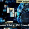 Daily Current Affairs : 15th November 2023