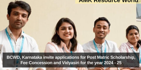 BCWD, Karnataka invite applications for Post Matric Scholarship, Fee Concession and Vidyasiri for the year 2024 - 25