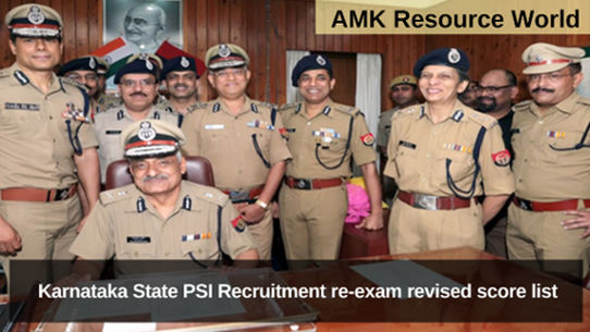 Karnataka State PSI Recruitment re-exam revised score list released