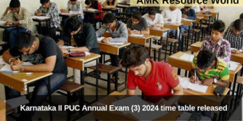 Karnataka II PUC Annual Exam (3) 2024 time table released