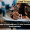 Karnataka II PUC Annual Exam (3) 2024 Registrations date again extended