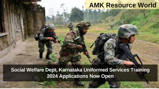 Social Welfare Dept, Karnataka Uniformed Services Training 2024 Applications Now Open