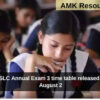 Karnataka SSLC Annual Exam 3 time table released, Exams from August 2