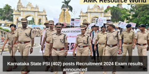 Karnataka State PSI (402) posts Recruitment 2024 Exam results announced