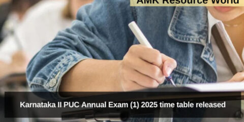 Karnataka II PUC Annual Exam (1) 2025 time table released