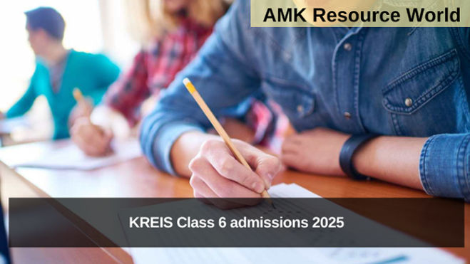 KREIS Class 6 admissions 2025 Exam date announced