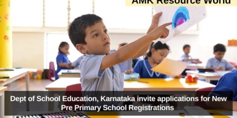 Dept of School Education, Karnataka invite applications for New Pre Primary School Registrations