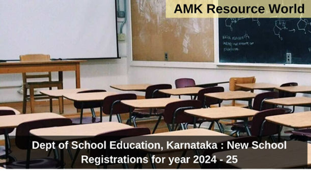Dept of School Education, Karnataka invite applications for New School ...
