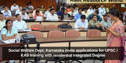 Social Welfare Dept, Karnataka invite applications for UPSC / KAS training with residential integrated Degree