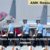 Indian Airforce Agniveer Vayu Intake (01/2026) Notification released