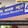 BIS Group A, B & C posts recruitment 2024 results announced