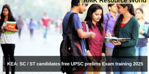 KEA: SC / ST candidates free UPSC prelims Exam training 2025