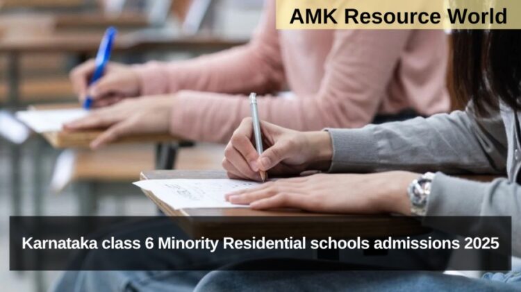 Karnataka class 6 Minority Residential schools admissions Entrance Exams 2025 results announced