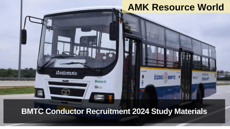 BMTC Conductor Recruitment 2024 Study Materials
