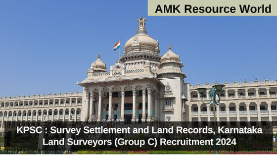 KPSC : Survey Settlement and Land Records, Karnataka Land Surveyors (Group C) Recruitment 2024