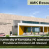 Central University of Karnataka: PG admissions 2024 Provisional Omnibus List released