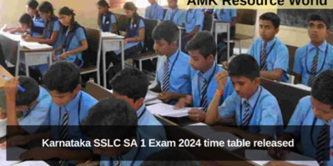 Karnataka SSLC SA 1 Exam 2024 time table released