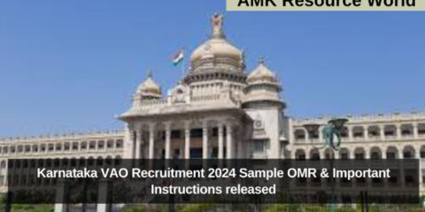 Karnataka VAO Recruitment 2024 Sample OMR & Important Instructions released