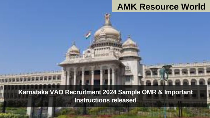 Karnataka VAO Recruitment 2024 Sample OMR & Important Instructions released