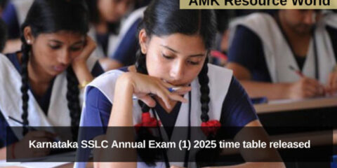 Karnataka SSLC Annual Exam (1) 2025 time table released