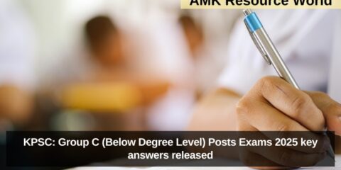 KPSC: Group C (Below Degree Level) Posts Exams 2025 key answers released