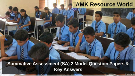 Summative Assessment (SA) 2 Model Papers Question Papers & Key Answers 2024 released