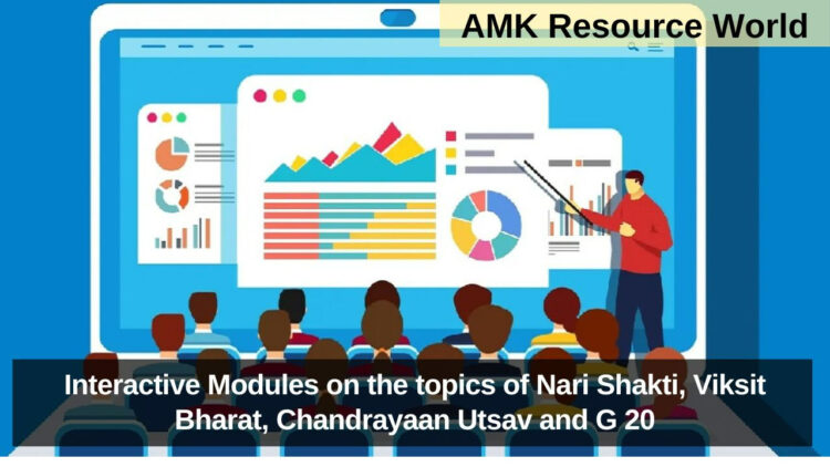 Interactive Modules on the topics of Nari Shakti, Viksit Bharat, Chandrayaan Utsav and G 20