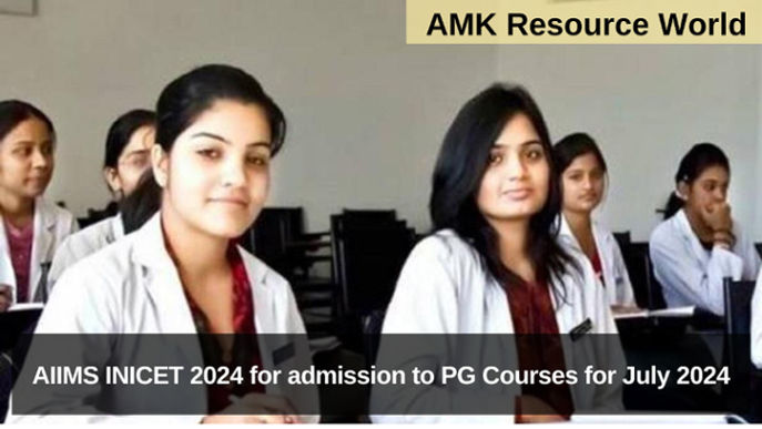 AIIMS INICET 2024 for admission to PG Courses for July 2024 session started