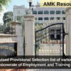 KPSC: Revised Provisional Selection list of various posts in Commissionerate of Employment and Training released