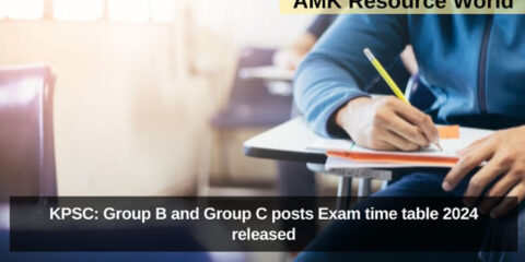 KPSC: Group B and Group C posts Exam time table 2024 released