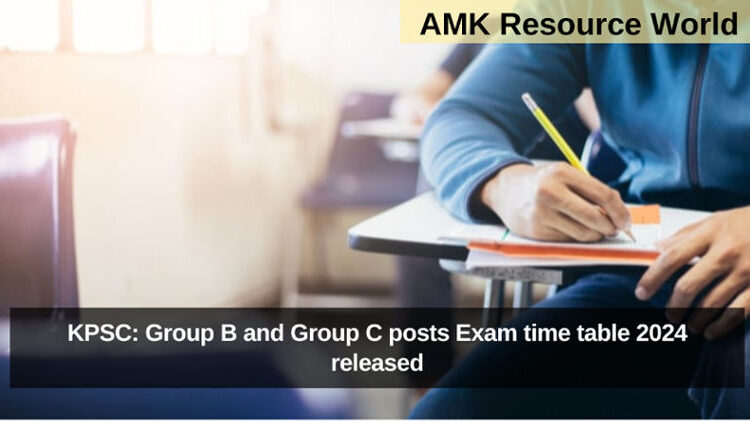 KPSC: Group B and Group C posts Exam time table 2024 released