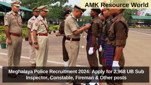 Meghalaya Police Recruitment 2024: Apply for 2,968 UB Sub Inspector, Constable, Fireman & Other posts