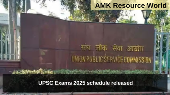 UPSC Exams 2025 schedule released, Complete details inside