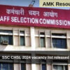 SSC CHSL 2024 vacancy list released