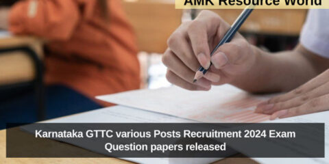 Karnataka GTTC various Posts Recruitment 2024 Exam Question papers released