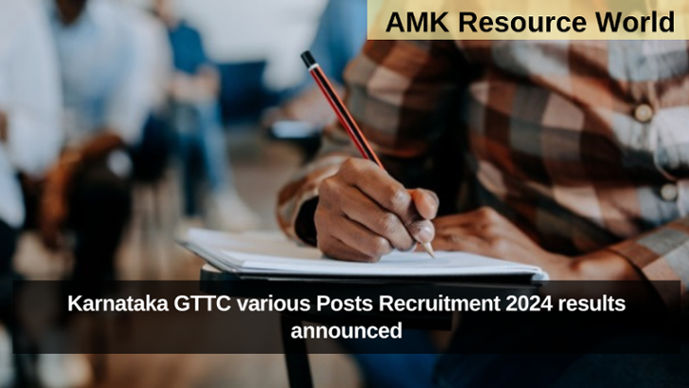 Karnataka GTTC various Posts Recruitment 2024