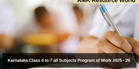 Karnataka Class 4 to 7 all Subjects Program of Work 2025 - 26 released
