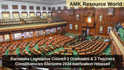 Karnataka Legislative Council 3 Graduates & 3 Teachers Constituencies Elections 2024 notification released