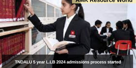 TNDALU 5 year L.LB 2024 admissions process started