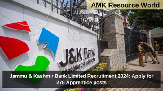 Jammu & Kashmir Bank Limited Recruitment 2024: Apply for 276 Apprentice posts