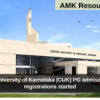 Central University of Karnataka (CUK) PG admissions 2024 registrations started